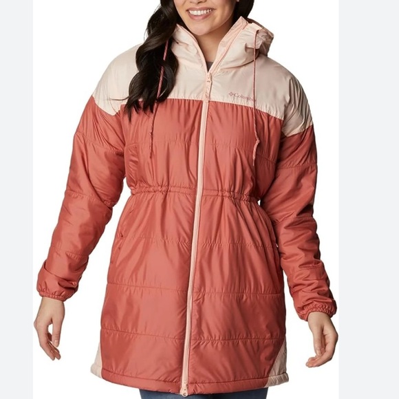 Columbia Women's Flash Challenger Sherpa Lined Long Jacket size XXL IN PEACH - Picture 14 of 14